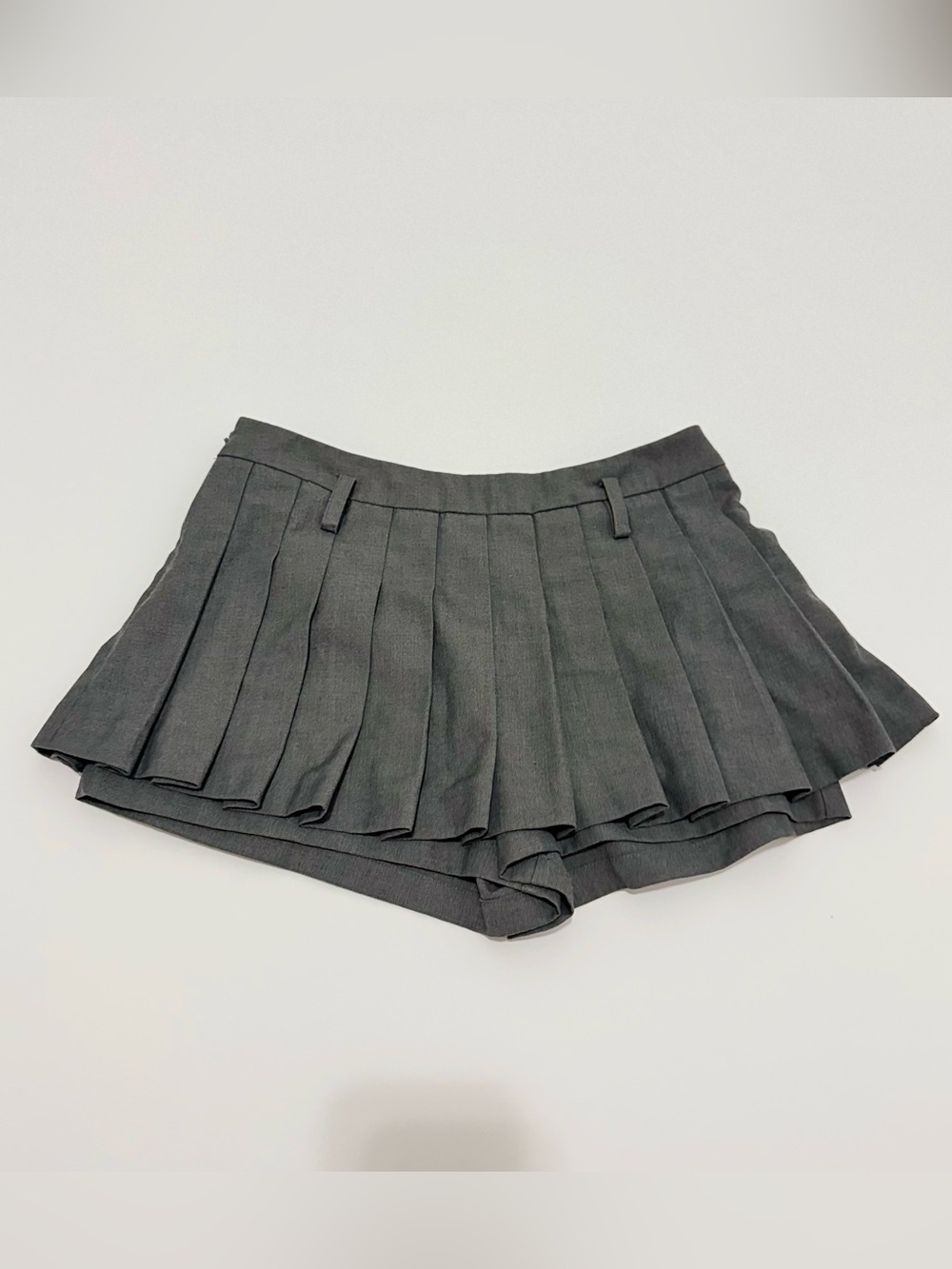 Mamour Pleated Gray Women's Skort Shorts Sz Medium